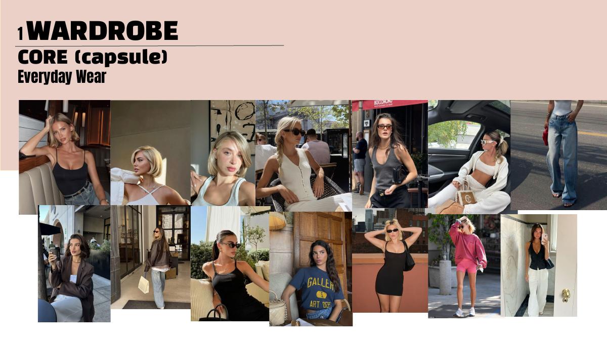 Wardrobe slide: core capsule, everyday wear